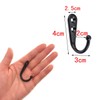 JZK 30 x Black Metal Wall Hooks with Screws Coat