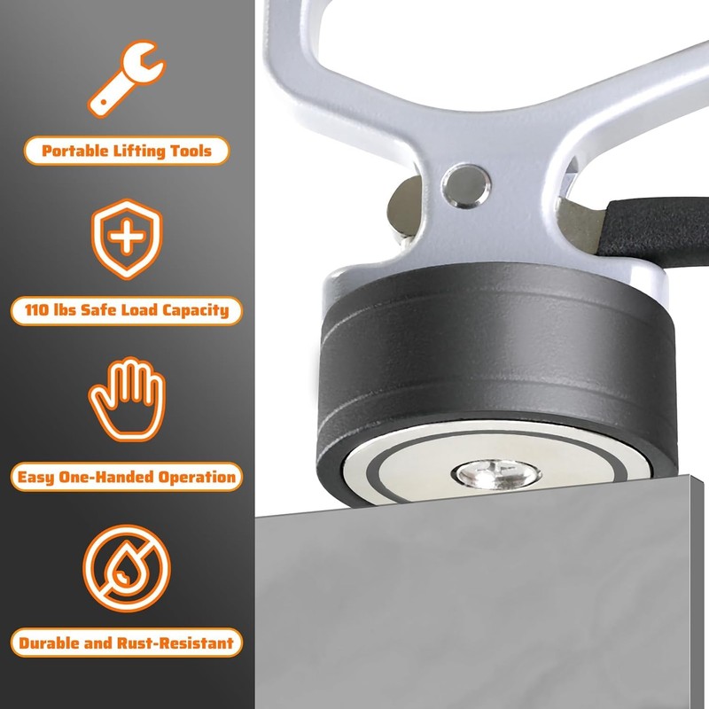 Magnetic Pickup Tool, Stainless Steel Lifting Magnet Sweeper, for Welding,