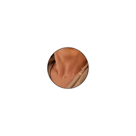 Pearl Necklaces for Women Dainty Pearl Charm Necklace Trendy 14k Gold Pearl Necklace Stacked Pearl Jewelry Gifts for Women Trendy Stuff Wedding Jewelry