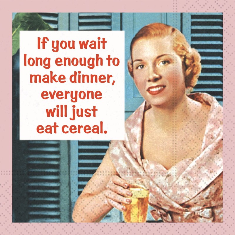 Retro Cocktail Napkin - Funny Cocktail Napkins for Women Boxed