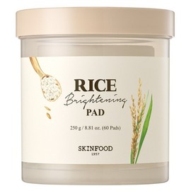 Skinfood Rice Brightening Pads 250g, 60 sheets, 1 piece / 스킨푸드 라이스 브라이트닝 패드 250g, 60매입, 1개