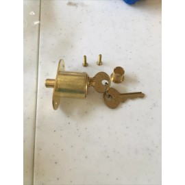 CCL SECURITY Sliding Door Lock #02291 7/8" Brass Pin Tumbler  With 2 Keys