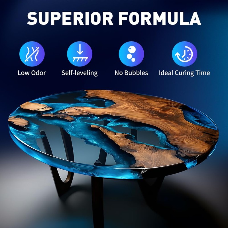 Honcaring Epoxy Resin 2 Gal Kit, Crystal Clear Epoxy Resin