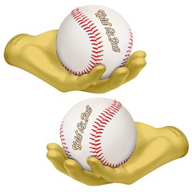Hold My Ball Hand Baseball Ball Holder Set – Dual Left & Right Hand Display Wall Mount for Baseball, Tennis & Cricket Balls – Sports Memorabilia Organizer, Ideal for Home & Man Cave Decor (Gold)