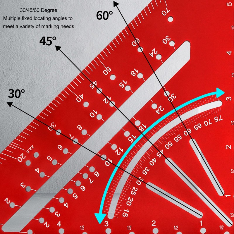 7 Inch 90 Degree Rafter Square Protractor Aluminum Alloy Woodworking