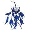 VIE Naturals Heart Shaped Dream Catcher, 9cm, Blue, UK-VN0494-HEART-DREAMCAT-9CM-BU