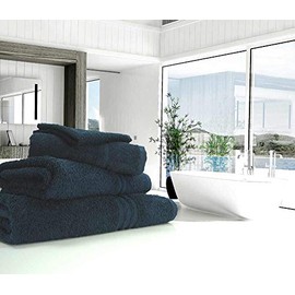 Blue Label 500gsm Plain Navy Bath Towel (SEE SIZE OPTIONS)