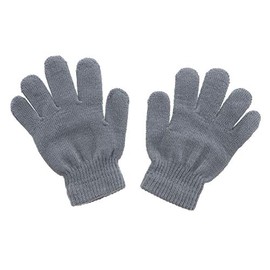 Light Grey Kids Gloves Magic Knit Gloves for Girls/Boys Solid Colors