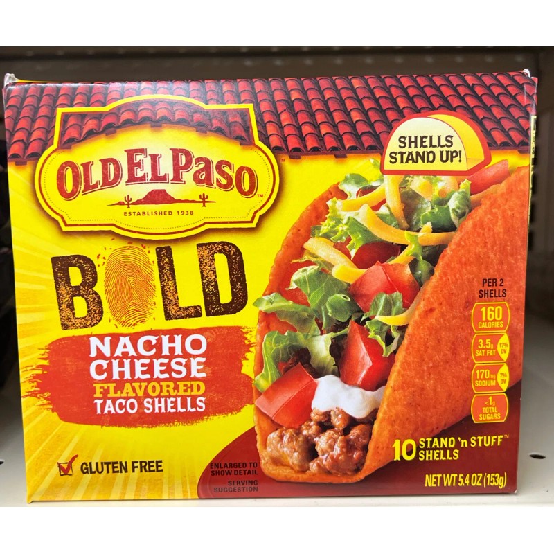 Old El Paso Bold Nacho Cheese Taco Shells 5.4oz