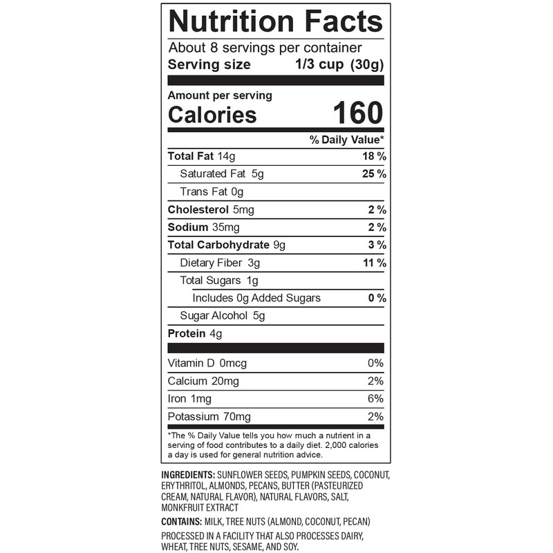 NuTrail Nut Granola Cereal, Honey Nut, No Sugar Added, Keto,