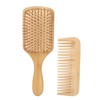 Juego de Cepillo Y Peine para el Cabello de Bambú