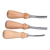3Pcs Leather Edge Bevelers 4 6 8mm Stainless Steel Durable