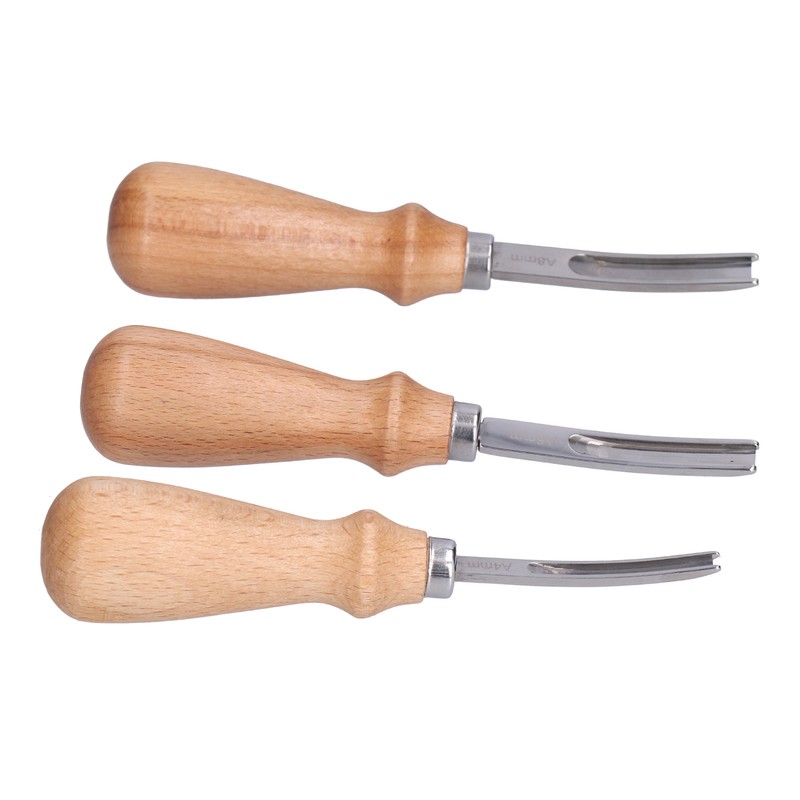 3Pcs Leather Edge Bevelers 4 6 8mm Stainless Steel Durable
