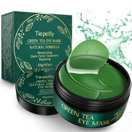 Mascarillas debajo de los ojos,colágeno para ojos,parches de té verde para ojos hinchados 60 piezas,para ojeras e hinchazón,mascarilla hidratante para ojos cuidado de la piel