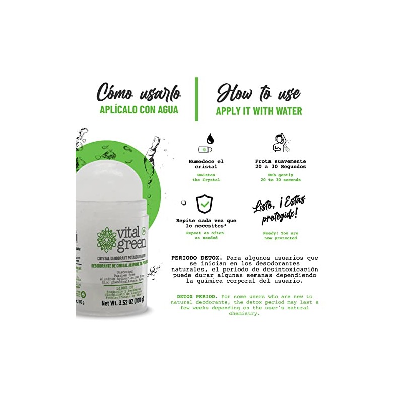 Desodorante Piedra Natural Push up 100g Sin Color unidad