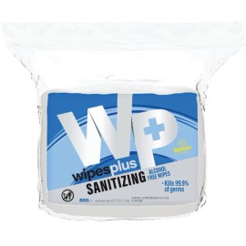 WipesPlus 800 CounWipesPlus 37302 - ANTIBACTERIAL WIPE 7" X 8", 800/PK