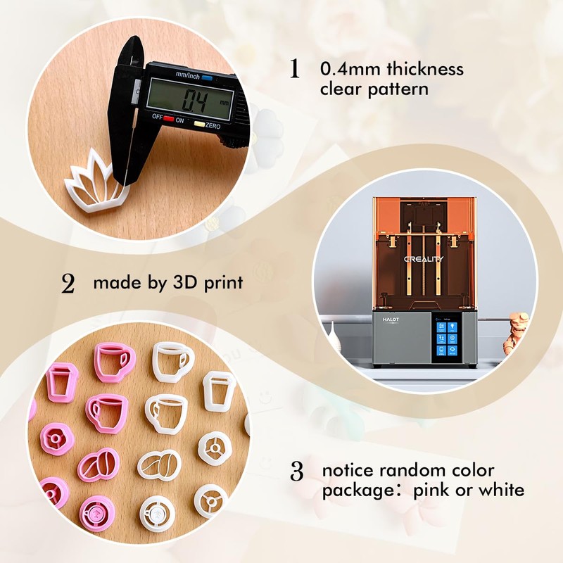 KEOKER Polymer Clay Earrings Cutters, Afternoon Tea Clay Cutters, Cofffee