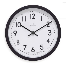 Acctim Elstow 22843 Wall Clock in Soot Black
