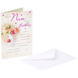 Piccadilly Greetings Traditional Birthday Card Nan - 7 x 5 inches, oak