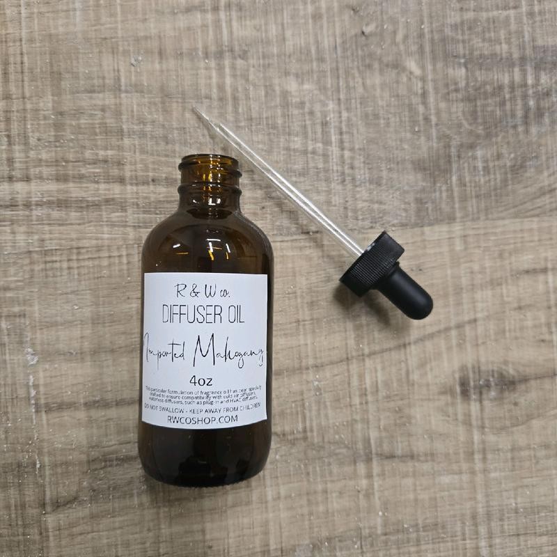 4oz Diffuser Oil (Glass bottle w/ dropper) - Scent: Imported