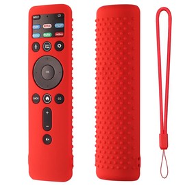 Silicone Cover for VIZIO XRT260 Smart TV Remote VIZIO XRT260 Silicone Case Cover Shockproof Anti Slip Silicone Skin Sleeve with Lanyard(Red)