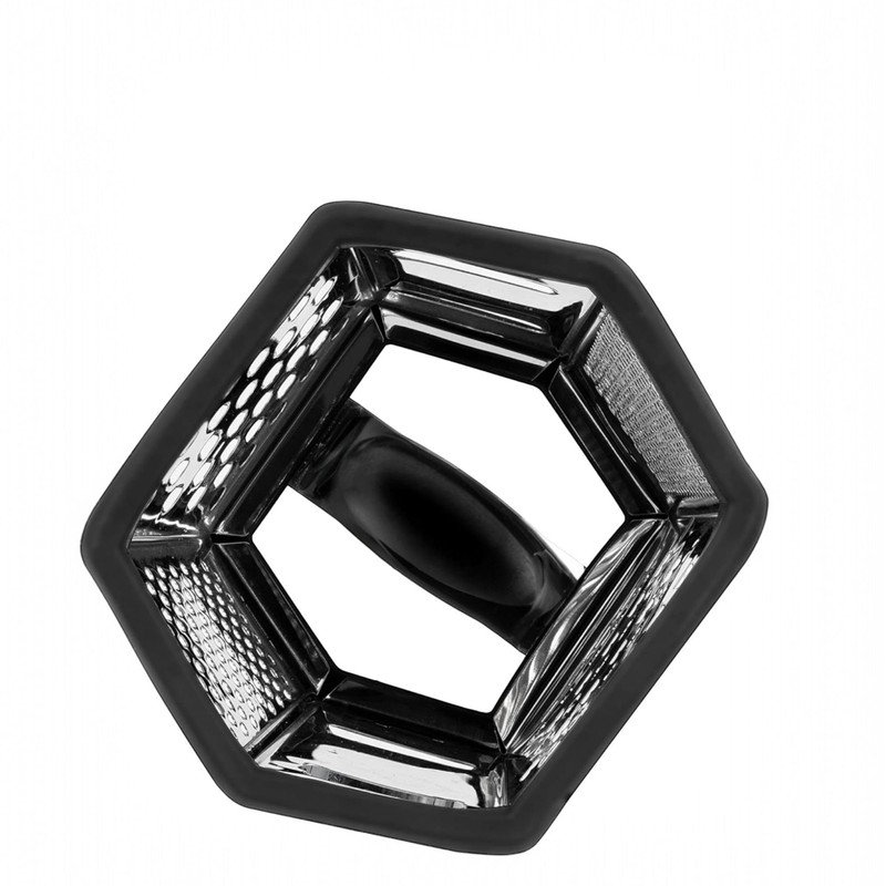 Zester 5404337 Hexagonal Cheese Grater with Non-Slip Base, Multi-Purpose Stainless
