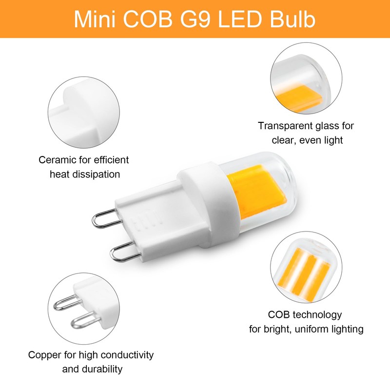 TZHILAN G9 Light Bulb Dimmable 2W Replace 20W 25W Halogen