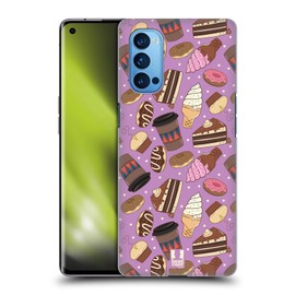 Head Case Designs Coffee Und Doughnuts Fast Food Muster Harte Rueckseiten Handyhülle Hülle Huelle kompatibel mit Oppo Reno 4 Pro 5G