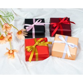 Double Faced Red Satin Ribbon,3/8” x Continuous 100 Yards,Fabric Ribbon Use for Bows Bouquet,Christmas Gift Wrapping,Floral Arrangement (Red, 3/8 inch)