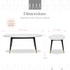 Elle Decor Clemintine Oval Coffee Table Marble Print
