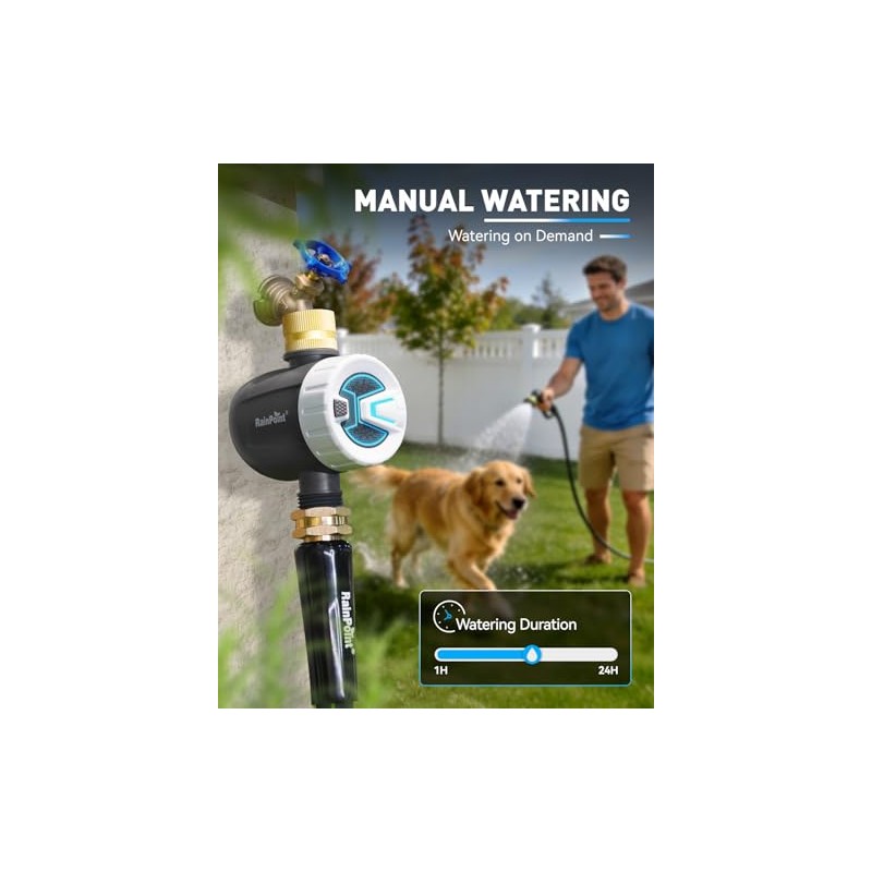 RAINPOINT Smart WiFi Water Timer for Efficient Irrigation