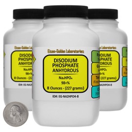 Disodium Phosphate [Na2HPO4] 98+% Food Grade Powder 1.5 Lb in Three Bottles
