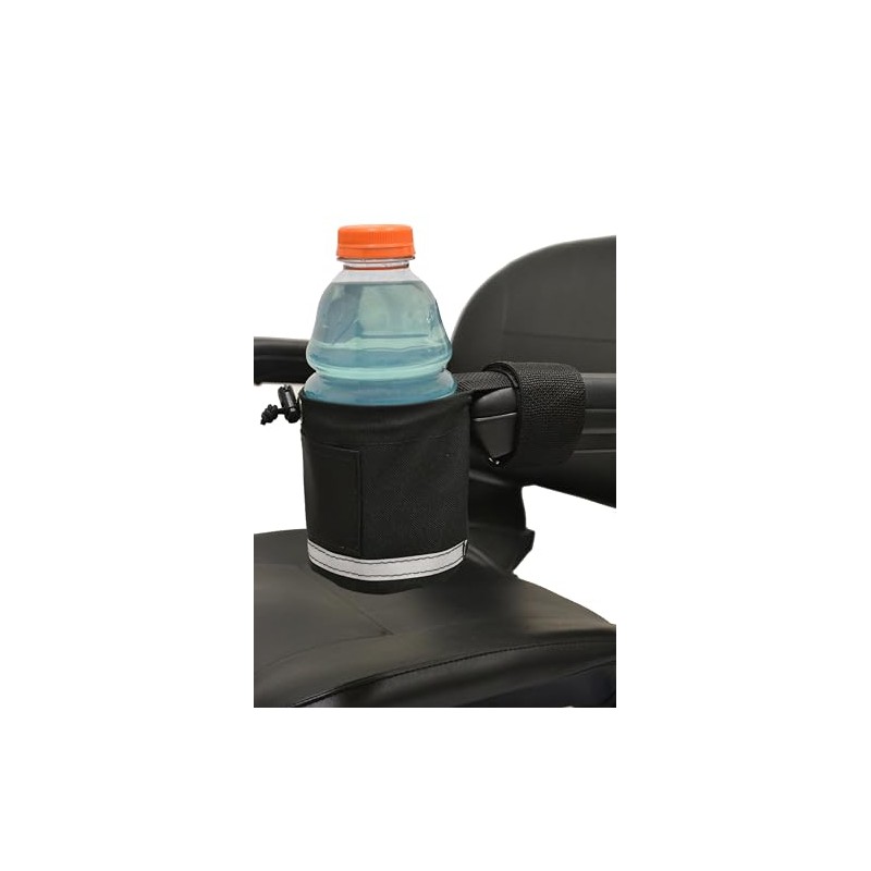 The Wright Stuff Unbreakable Wheelchair or Walker Cupholder in Black