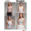 SIMPLICITY Sewing Pattern S8869 Misses' Lined Tops, Paper, White, Various