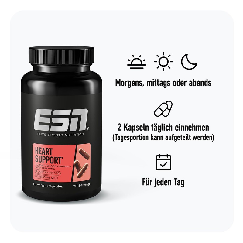 ESN Heart Support, 60 Capsules, 30 Servings, with Beetroot Extract,