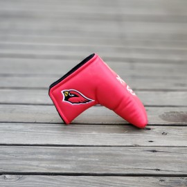 GOALFPRO Golf Club Head Covers Blade Putter, Cute Angery Cartoon Flying Bird Funny Embroidered Leather Golf Club Headcover Protector, Red