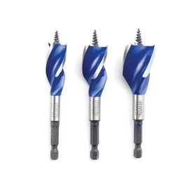 Irwin 1922006 6X Blue Groove Stubby Wood Bit Set, 16mm-25mm, 3 Pieces