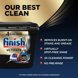 Finish Ultimate Dishwasher Detergent- 62 Count - With CycleSync™ Technology - Dishwashing Tablets - Dish Tabs
