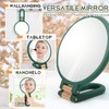 Novadex Magnifying Travel Hand Held Vanity Mirror, Compact Double-Sides Folding