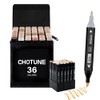 CHOTUNE Alcohol Marker Set, 36 Skin Tones Double Tip Soft