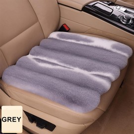 5 Seat Fluffy Faux Rabbit Fur Car Seat Cover for Fuzzy Soft Auto Universal Car Seat Plush Vehicle Seat Protector Pad with Non-Slip Backing, Car Accessories Home and Office Chair