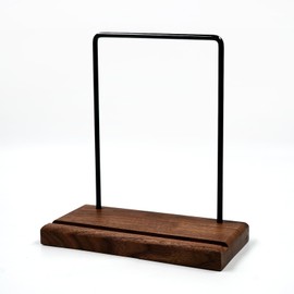 sdroceRyaM Vinyl Record Holder Walnut Wood Vinyl Record Display Stand Tabletop Record Collection Holders for Albums, LP Storage