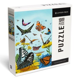 Lantern Press 1000 Piece Jigsaw Puzzle, Butterfly Garden, Painterly