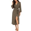 PrinStory Women's Bathrobe, Lightweight, 3/4 Sleeve, Dressing Gown, V-Neck, Kimono