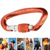 Mountaineering D Locking Carabiner Clips Alloy Heavy Duty Carabiner for