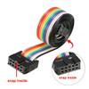 sourcing map IDC Ribbon Cable Coloured Rainbow Colour Wire 10
