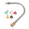 Pressure Washer Extension Wand Stainless Steel Brass 4000psi 1/4 Inch