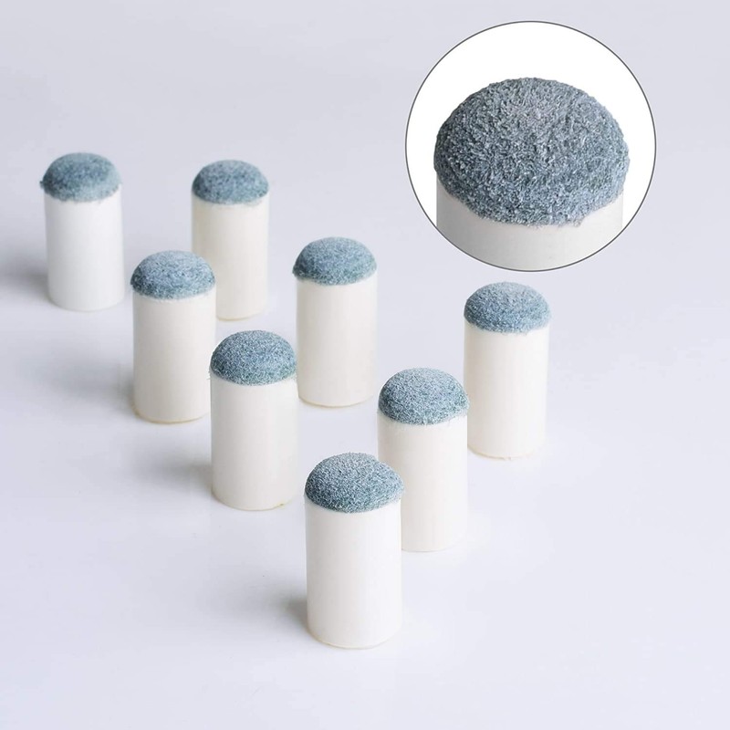 BLUECELL 20pcs Replacements Slip-On Pool Billiard Cue Tips,13mm
