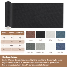 Shagoom Fabric Repair Patch, Fabric Large Repair Tape, Self-Adhesive Patches for Furniture, Sofa, Car Interior, Shoes, Hand Bag, Clothing (Beige, 3.5X79 Inch)