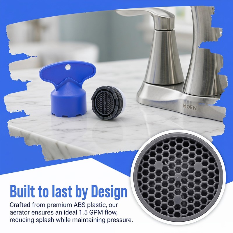 2 Pack Faucet Aerator Replacement Kit for Moen 137401, 1.5